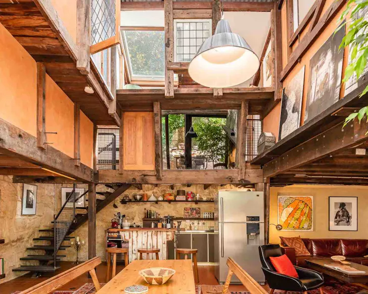 The quirky living space at  Silver Street Studio best WA Airbnbs