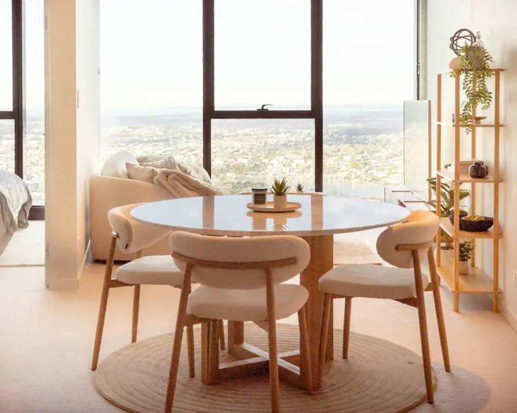 The view from the dining table at Skyline Retreat best Brisbane Airbnbs