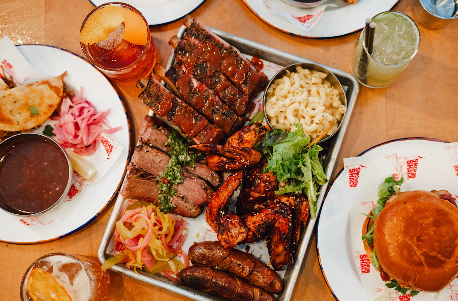 A massive platter of meat at Smoking Shack, one of the best places to eat in Auckland on a Sunday.