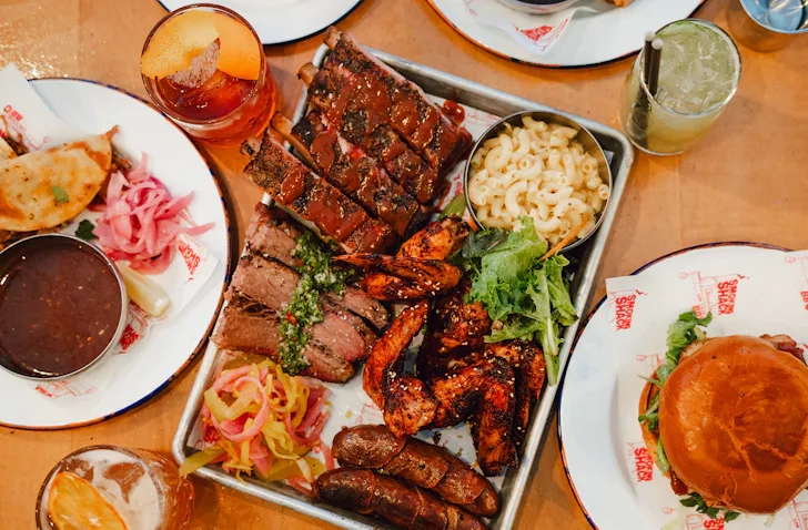 A massive platter of meat at Smoking Shack, one of the best places to eat in Auckland on a Sunday.