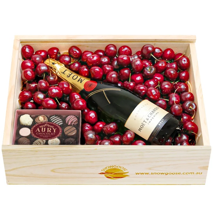 Snowgoose, Cherry, Fine Chocolates & Moët