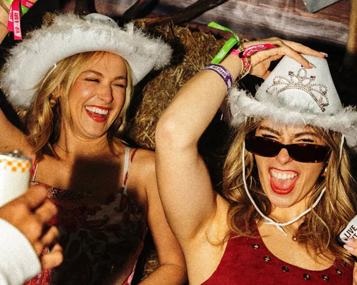 Two girls partying at Snow Machine.