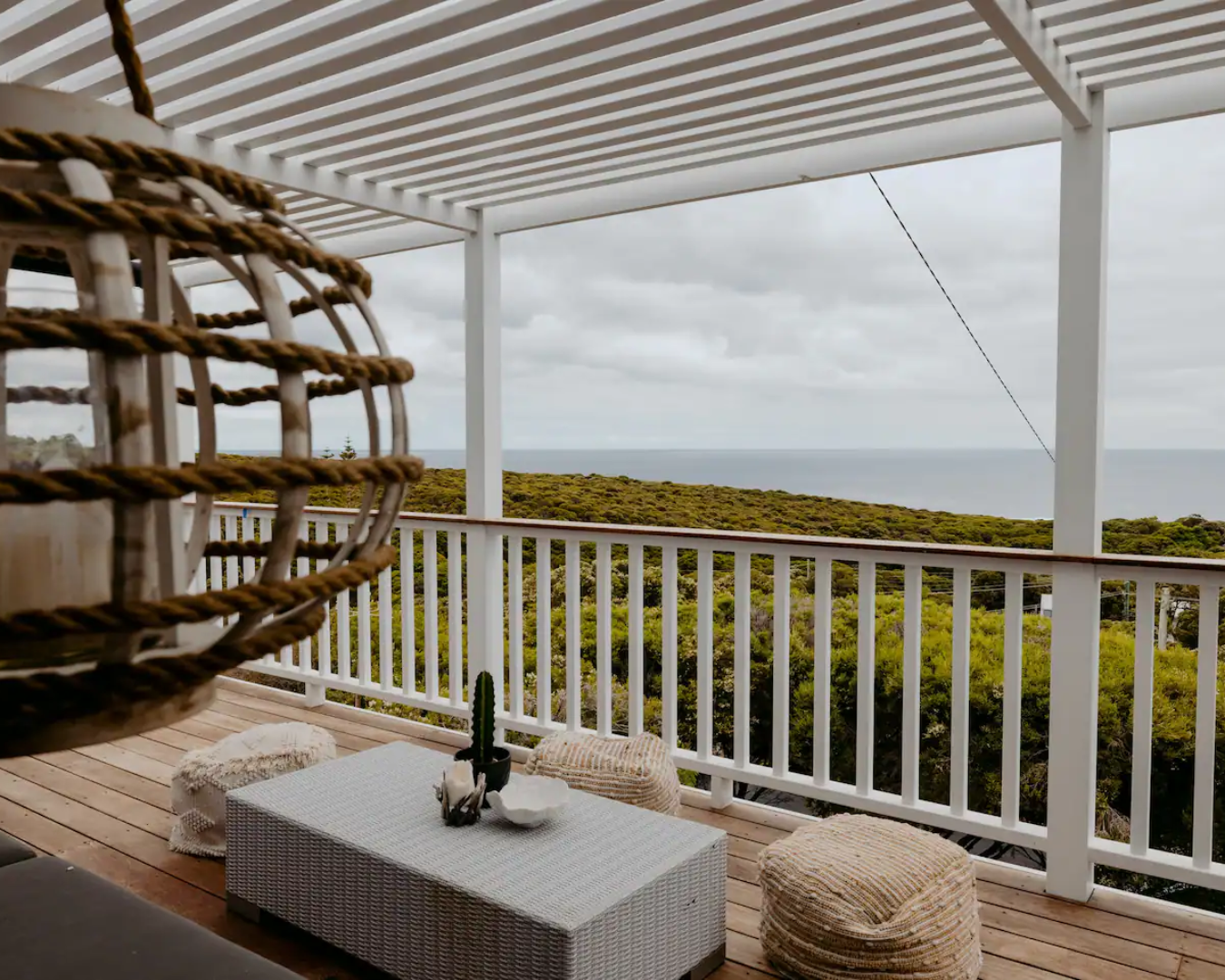 The outdoor deck at Solstice in Yallingup.