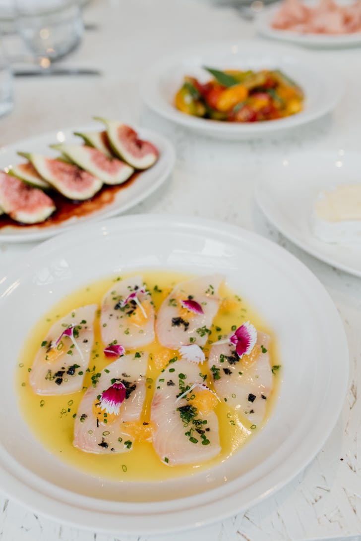 three European-inspired style dishes