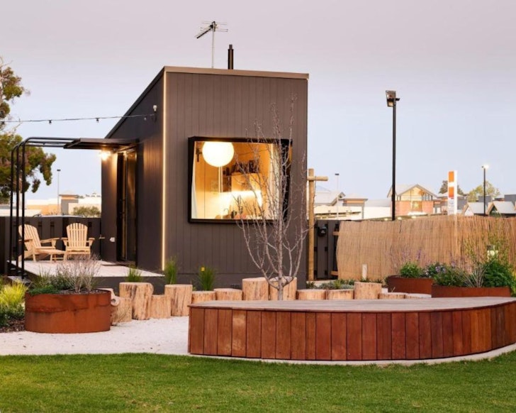 A view of a cabin at Southcamp best tiny home stays WA
