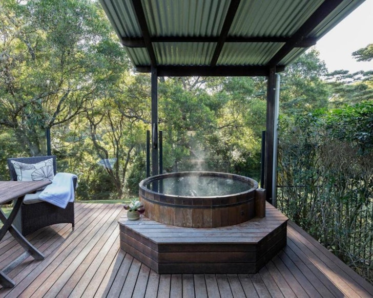 A private hot tub at Spicers Tamarind Retreat one of the best health and wellness retreats Australia