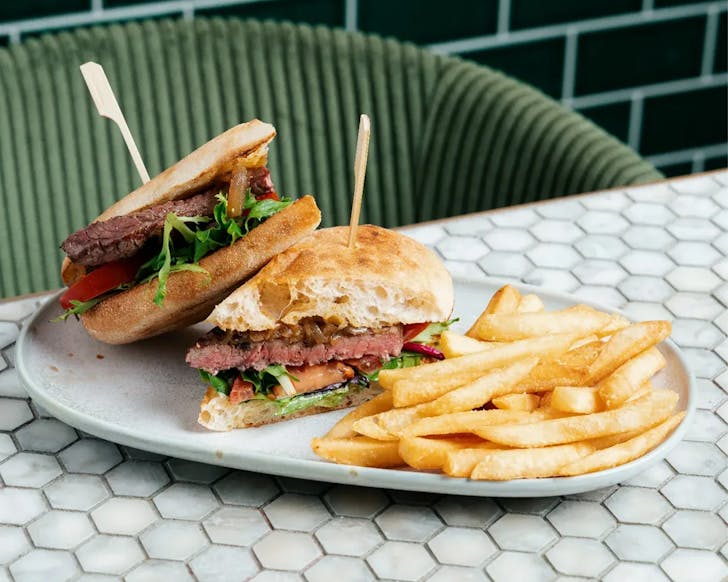 a steak sandwich