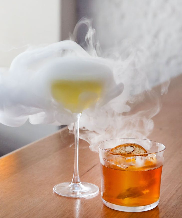 the bubble cocktail and long mac topped up from St Brigid Bar