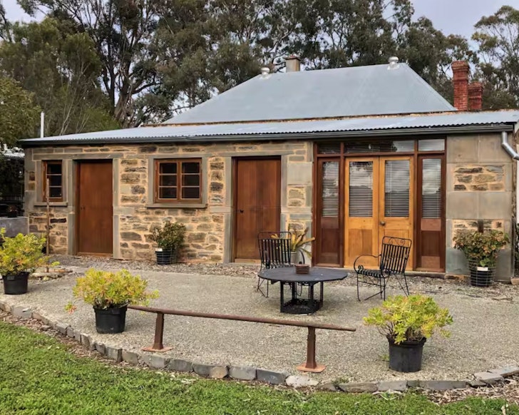 A view of the brick exterior at Stables by the Vines one of the best Clare Valley accommodation options