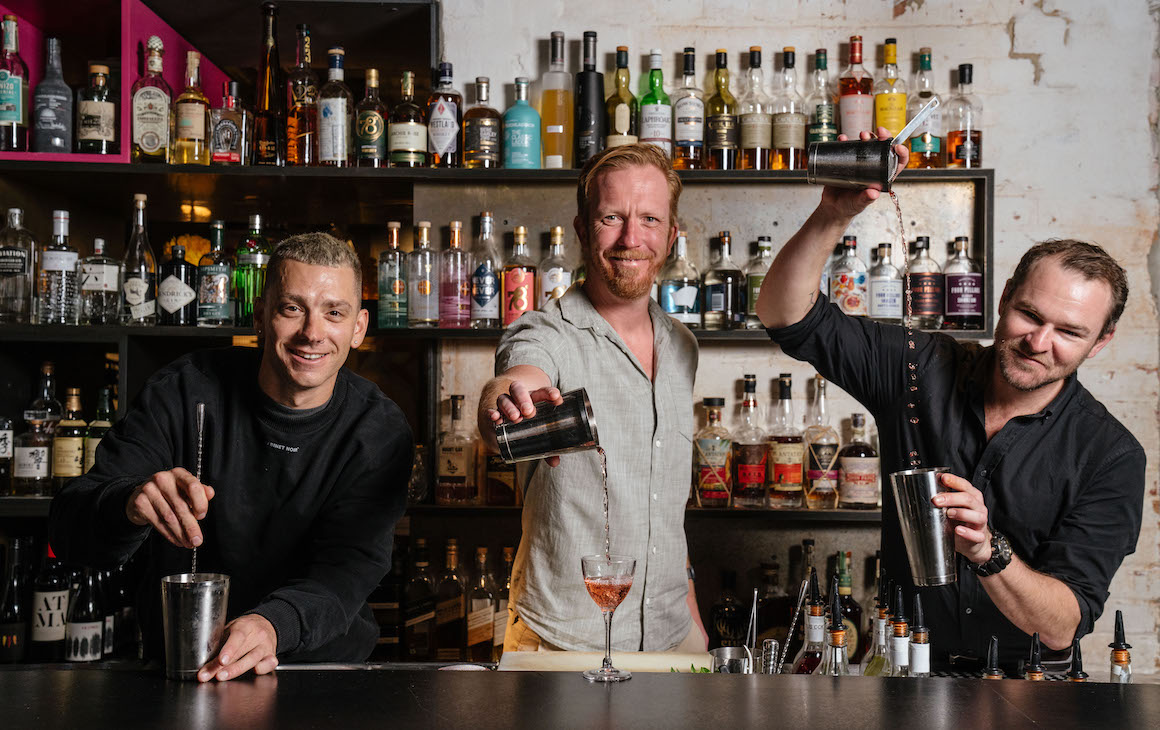 three bartenders at Long Chim