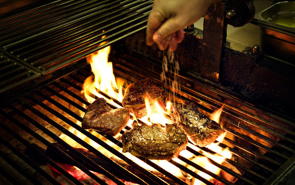 Steaks on the grill at boCHINche