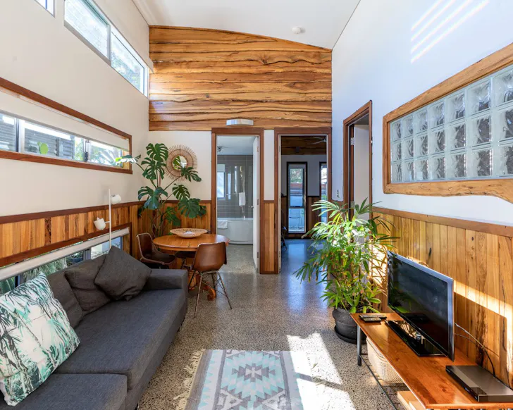 The interior of Studio Jungalow best Margaret River Airbnbs