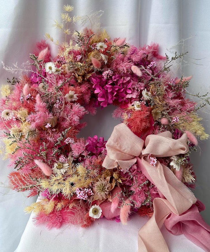 dried floral wreath