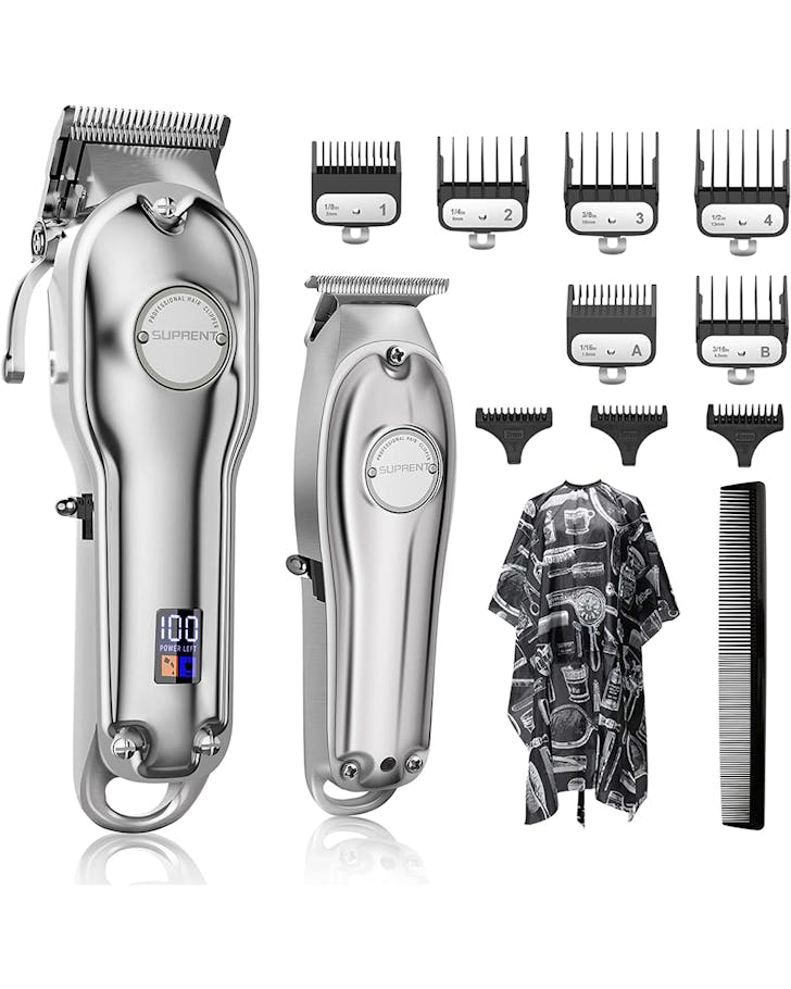Stainless steel beard and moustache clippers