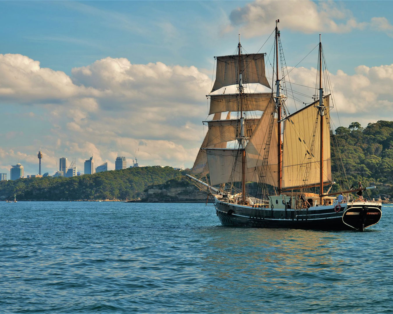 Old-school ship in Sydney Harbour