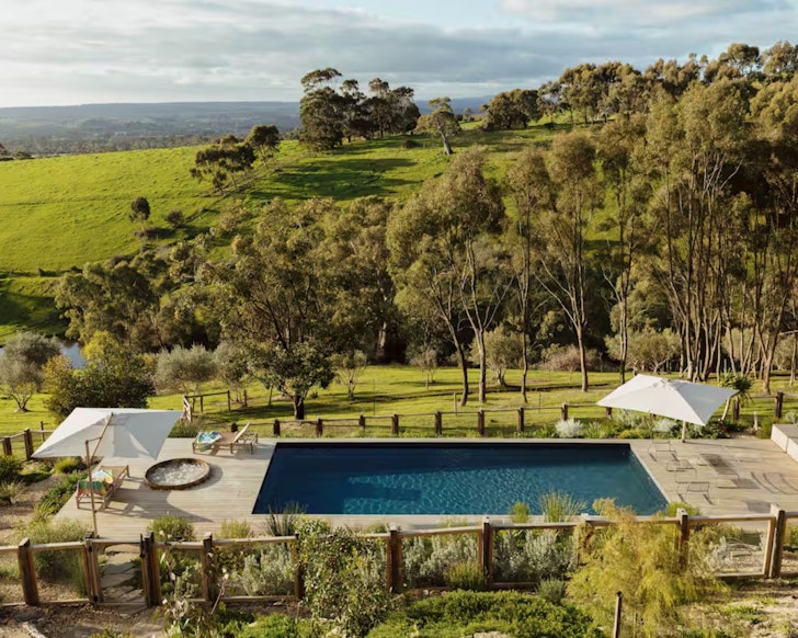 The freshwater pool at TIMBA one of the best Airbnbs in South Australia