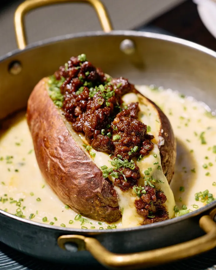 Cheesy jacket potato