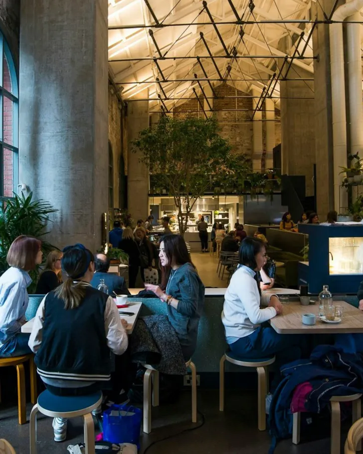 Large converted warehouse cafe