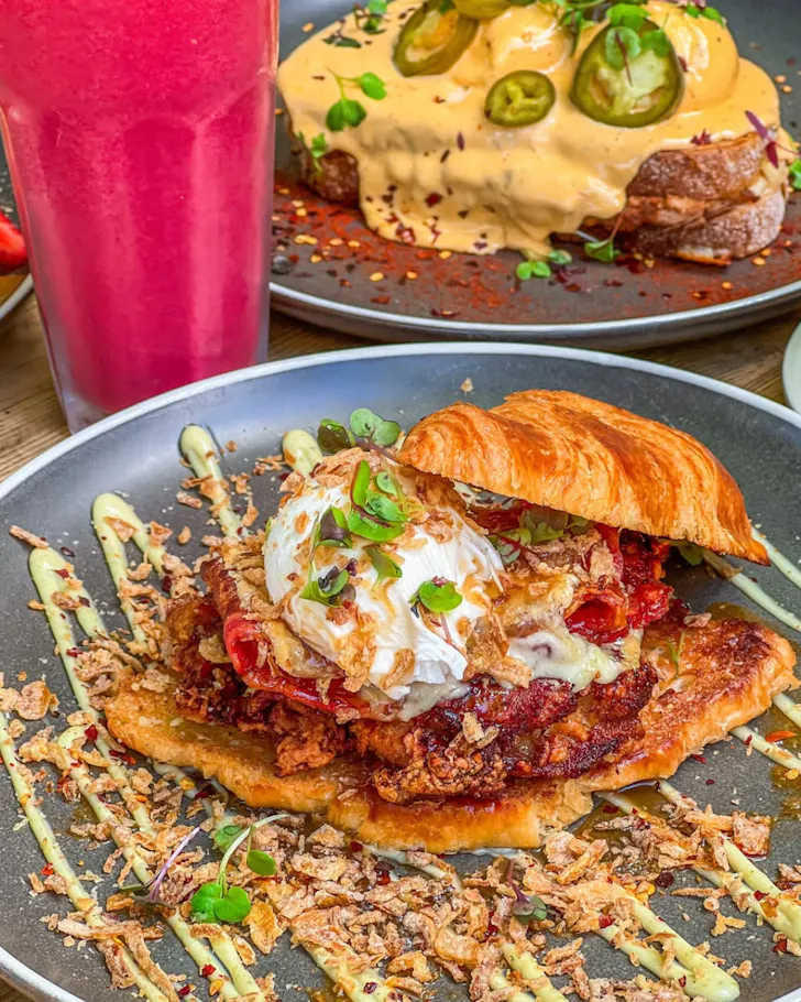 Croissant loaded on a plate