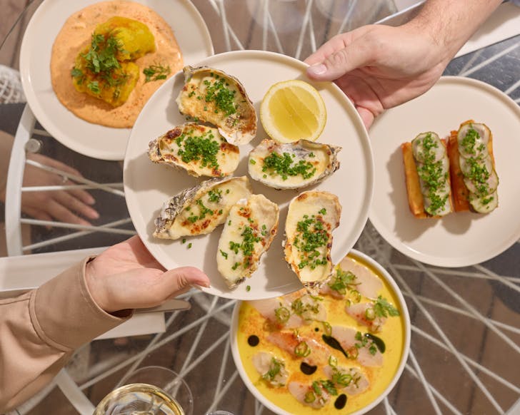 Some of the dishes featured on Takapuna Beach Cafe's new evening menu. 