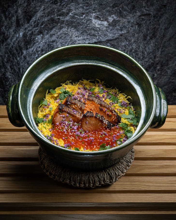 TakiKomi Rice with Teriyaki Salmon and Salmon Roe from Zuicho
