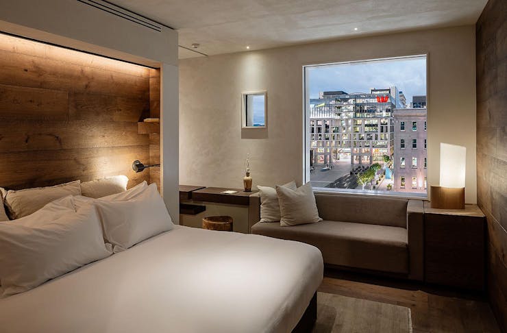 The Takutai room overlooking the square in the heart of Britomart.