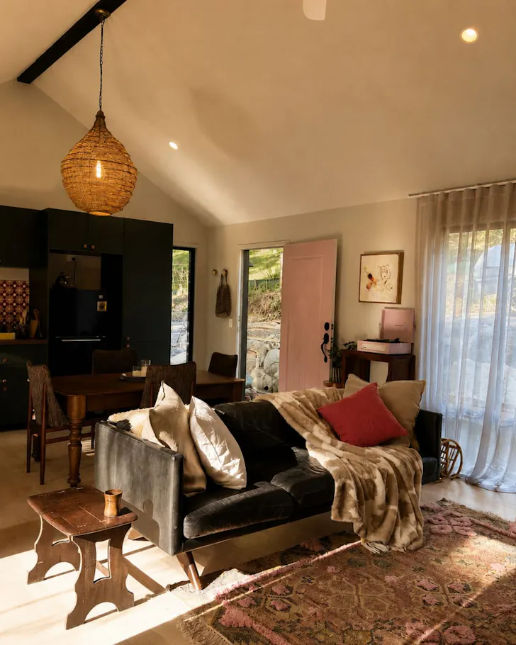 A view of the lounge at Tallowwood Hideaway best Sunshine Coast Airbnbs