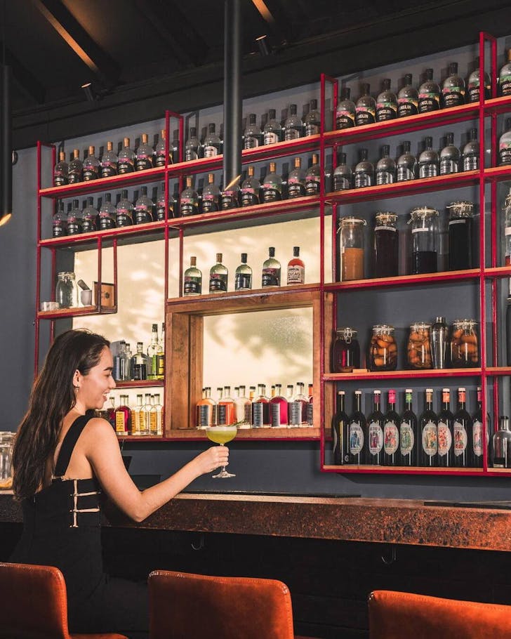 The bar at the Tanglin Gin Distillery