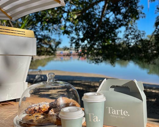 a coffee cart overlooking currumbin creek