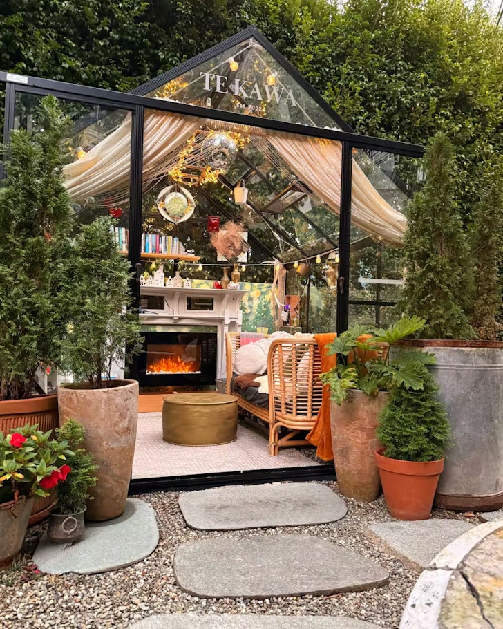 The glasshouse at Te Kawa one of the best Auckland Airbnbs