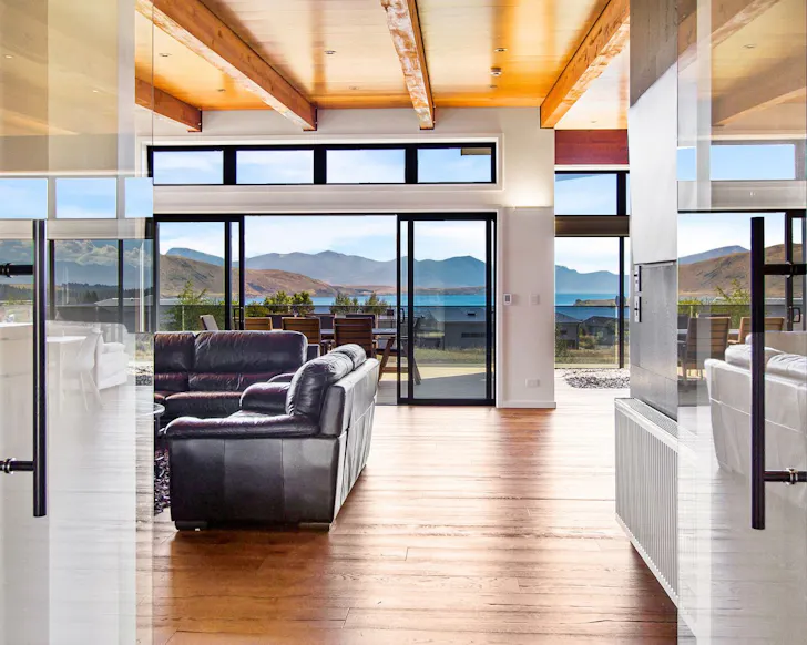 The living space at Tekapo's Jewel best accommodation Lake Tekapo