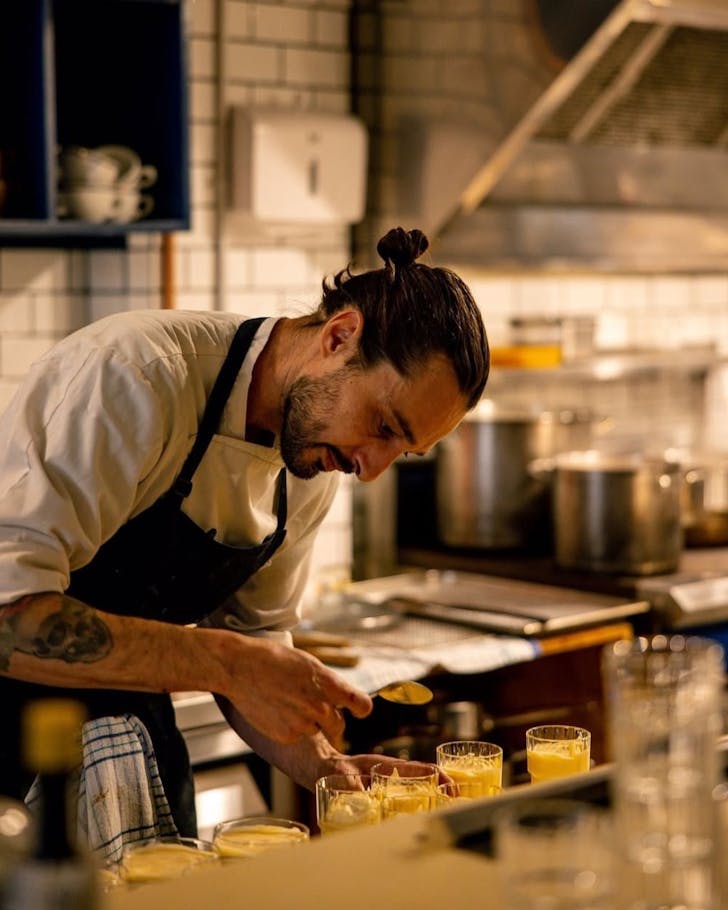 Owner Fabio prepares cocktails at Tempero, one of the best bars in Auckland. 