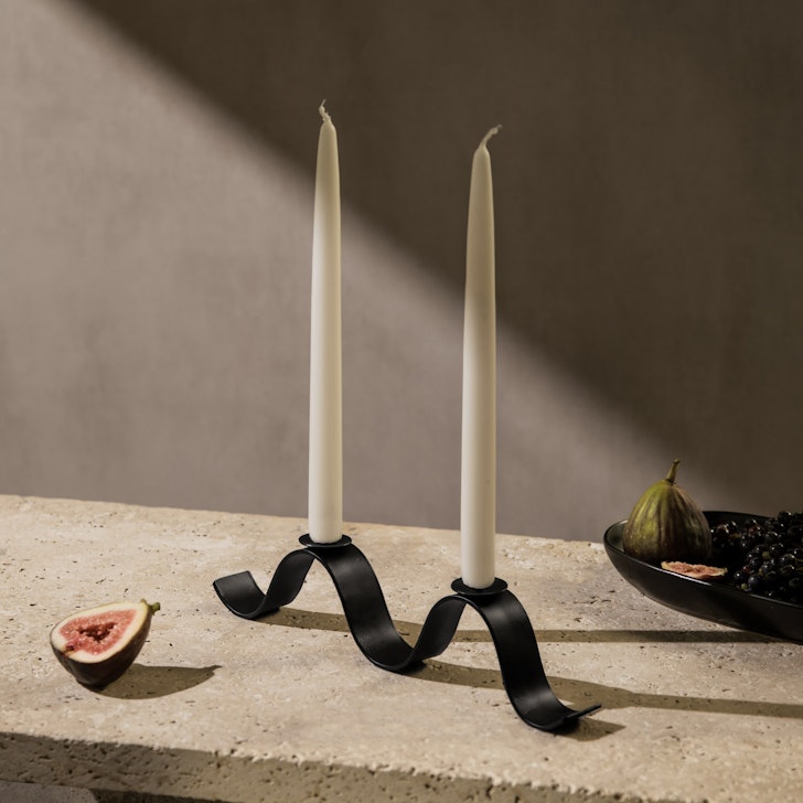 Temple & Webster, Waved Wrought Iron Candelabra