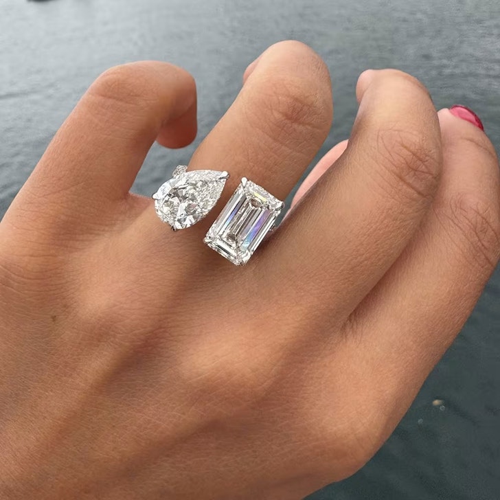 Temple & Grace, Toi Et Moi Lab Diamond Engagement Ring