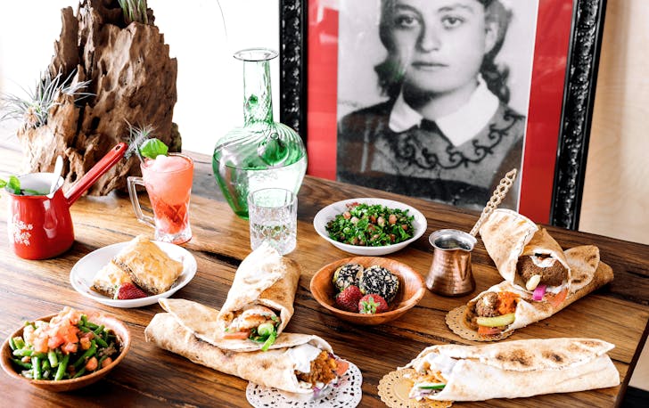 A serve of pita from one of Lygon Street's best restaurants, Teta Mona.