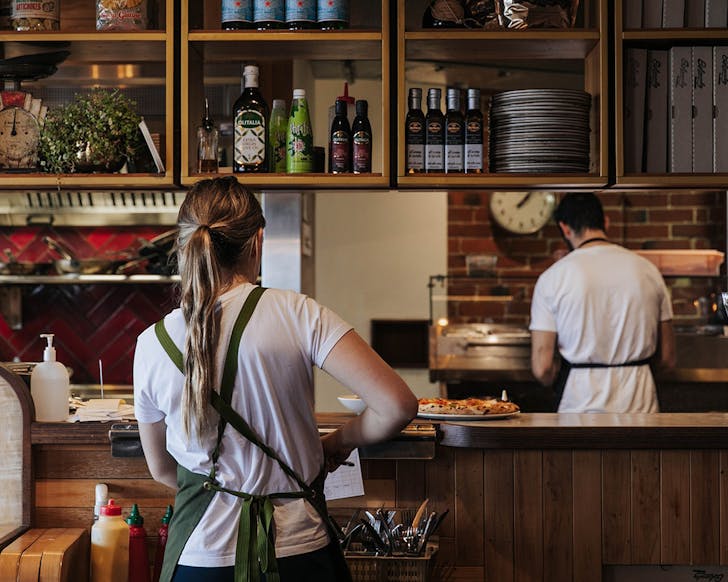 Server and chef hard at work at The Esplanade.