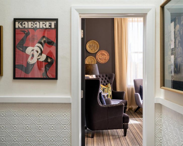 A glimpse of plush lounge at The State Hotel, one of New Plymouthâs best hotels. 