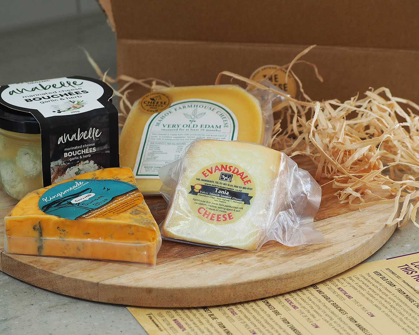 A selection of cheeses from The Cheese Wheel.