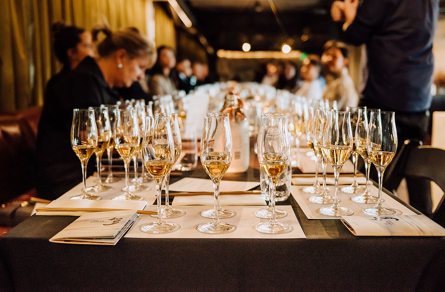 People sample delicious whiskies.