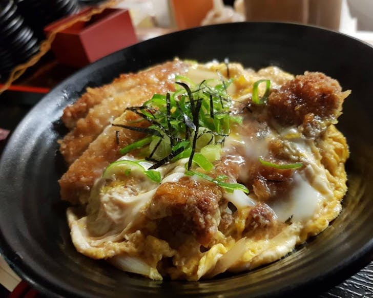 Egg katsu donburi from The Don, one of the best Japanese restaurants in Auckland.