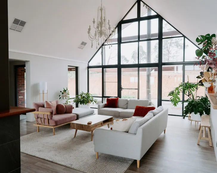 A view of the lounge at The Eden Reserve best Swan Valley accommodation