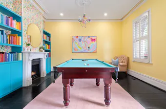 The pool table at The Evelyn best kid-friendly Airbnbs Melbourne