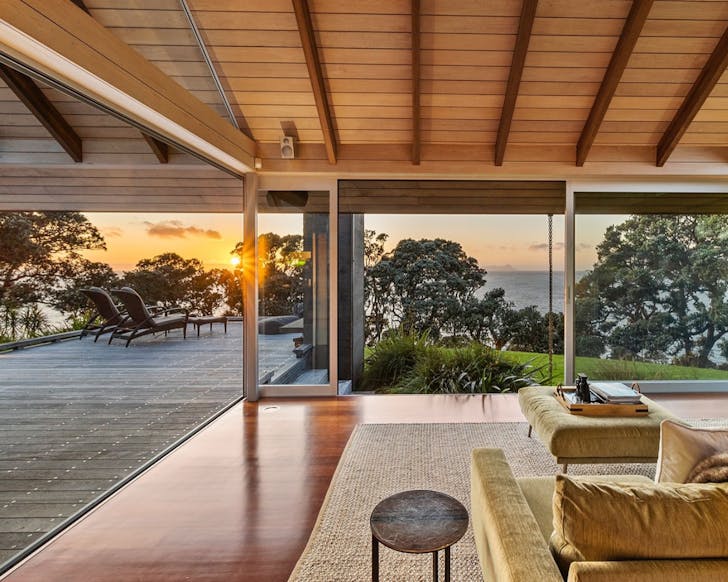 An incredible sunset view from inside The Glasshouse. 