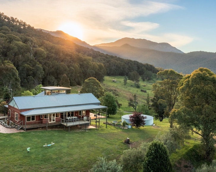 An elevated view of The Grove Estate best farm stays Victoria
