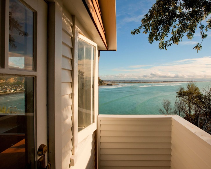 The sea view from The Hut best Airbnbs Christchurch 