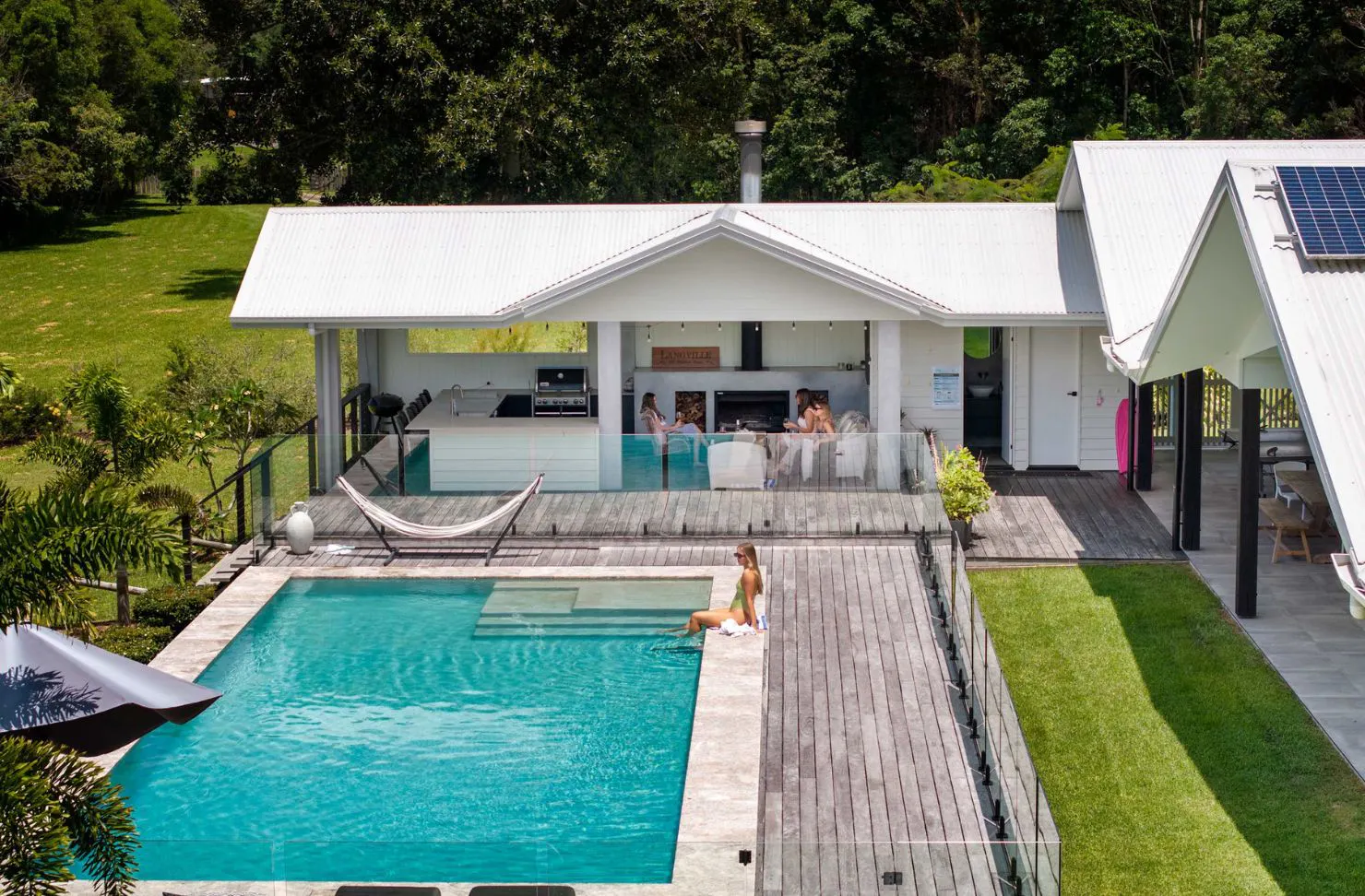 The pool at The Langville Estate best family friendly Airbnbs near Brisnane