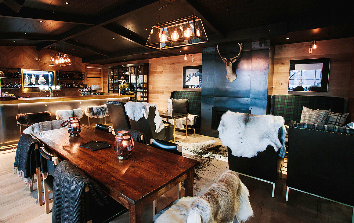 A view of the cosy furnishings at The Lodge Bar & Dining in Commercial Bay.