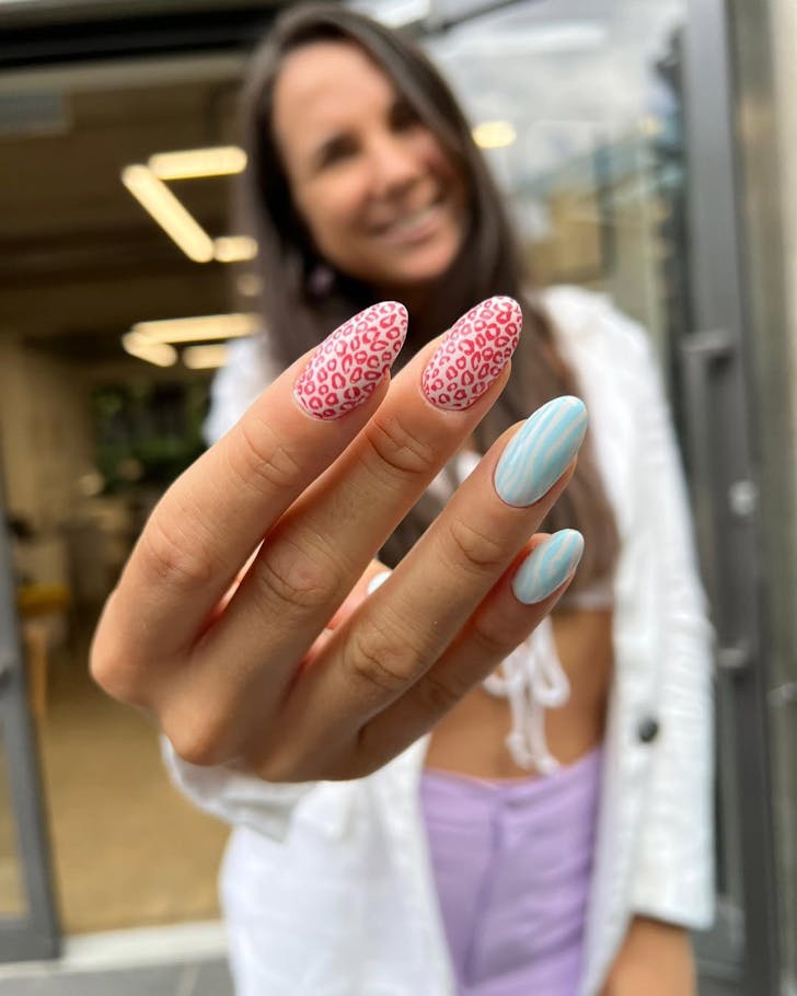 Multi-design nails by The Nail Story. 