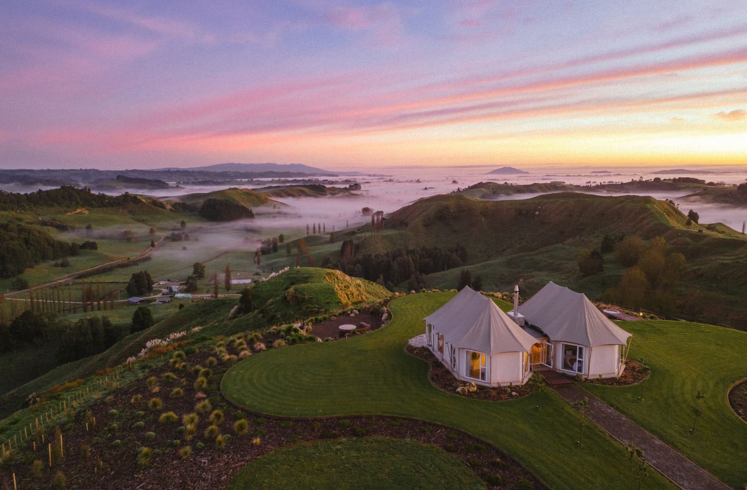 The Pōhutukawa Tent at Wild Canvas best large group Airbnbs New Zealand
