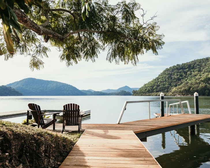 The view of the river from The River House best Sydney Airbnbs